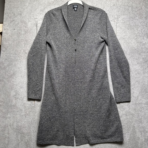 Eileen Fisher Gray Cardigan Sweater & Tank Top Set Small Lagenlook Layered - Picture 1 of 13